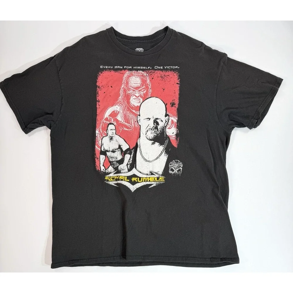 WWE Royal Rumble Stone Cold Steve Austin T Shirt Black Mens XL